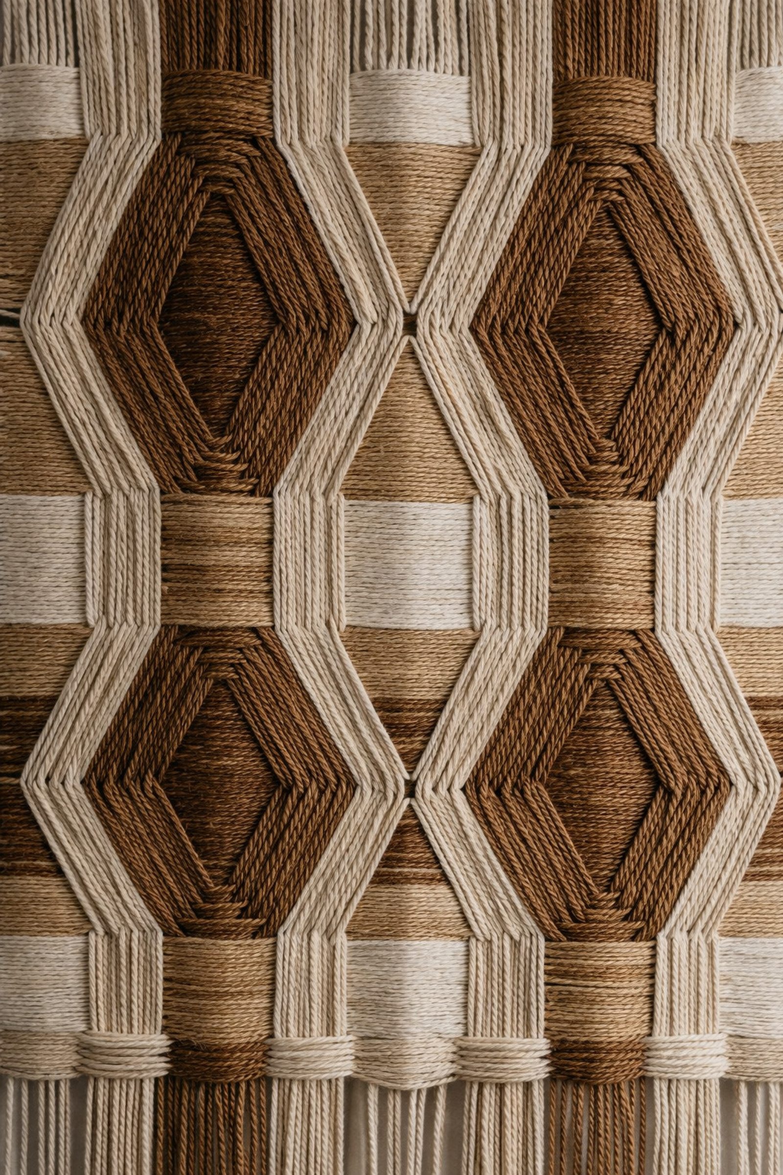 Textile mural tissé à la main, motifs géométriques, série limitée